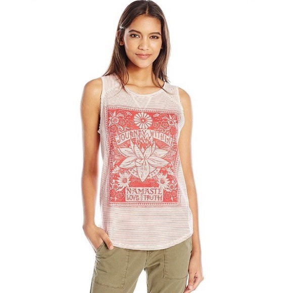 Lucky Brand Striped Namaste Matchbox Print Tank, S - Picture 8 of 8